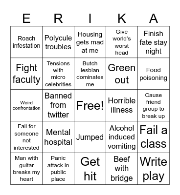 Erika’s 24/25 bingo Card