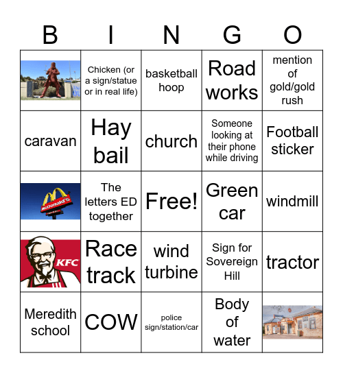 Ballarat Bingo card Bingo Card