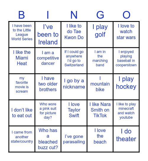 Period 3 Day 7 Bingo Card