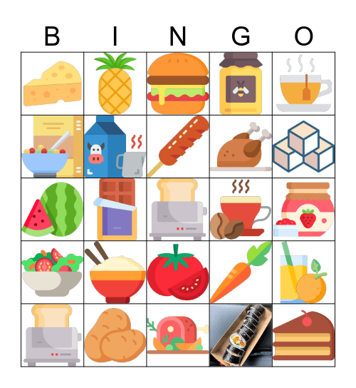 Food and Drink! Bingo Card