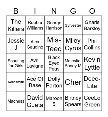 Dani's Bingo 63 Mix tape Bingo Card
