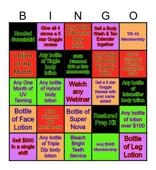 Tan Republic Halloween 2024 Bingo Card