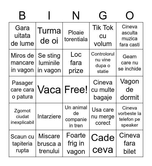 CFR Bingo Card