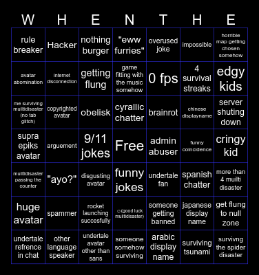 ultimate when the bingo Card