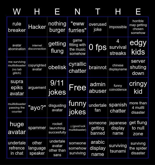 ultimate when the bingo Card