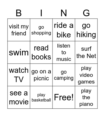 G6 L2 Bingo Card