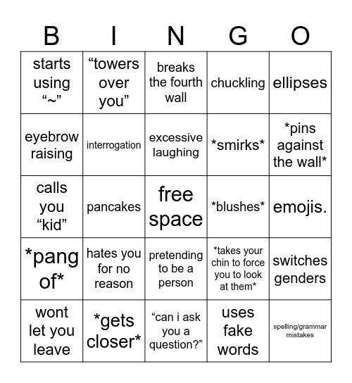 c.ai bingo Card