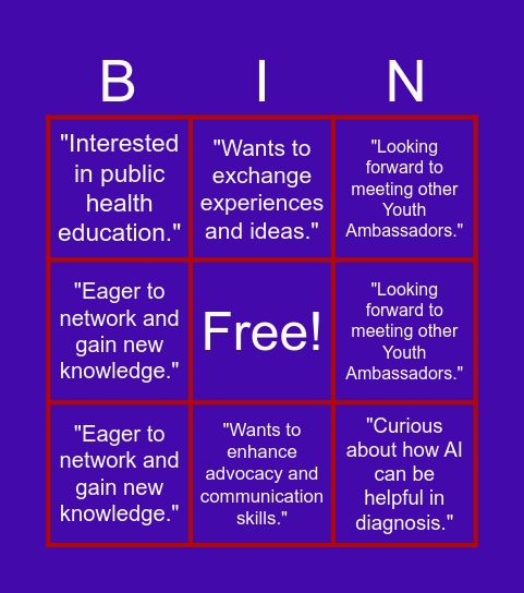 Summer School Expectations Bingo Card