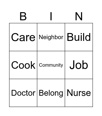 2nd Grade: Unit 1 Part 1 Bingo Card