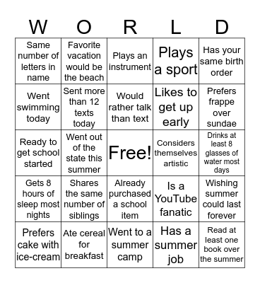 Getting to Know Your Bingo Card
