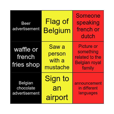 Belgium Bingo Card