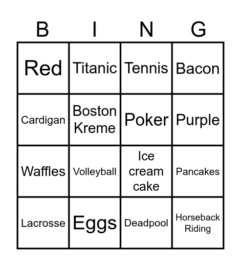 Advisory Bingo Card