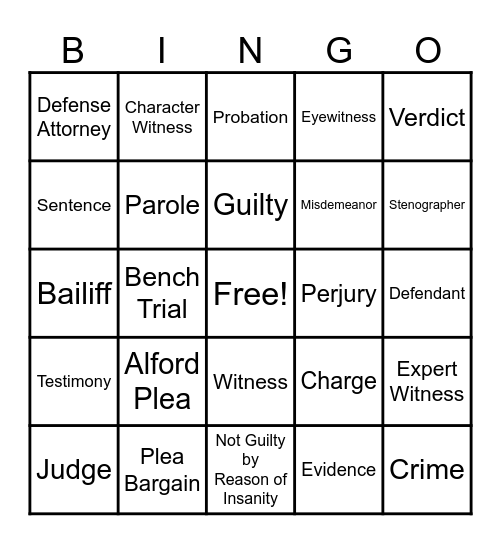 CNYPC Competency Bingo Card