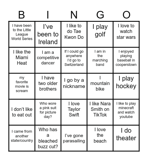 Period 3 Day 7 Bingo Card