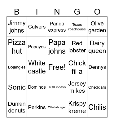 BINGO Card