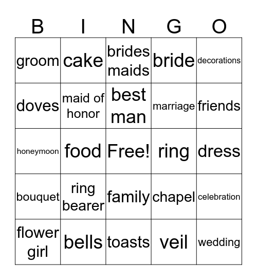 engagement Bingo Card