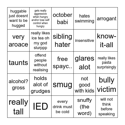 personal use i promsie Bingo Card