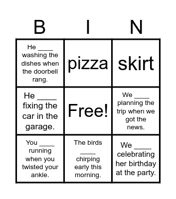 Continuous Bingo Card
