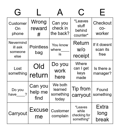 Ace Bingo Card