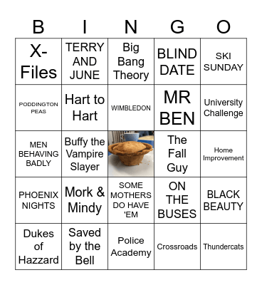 TV THEMES Bingo Card