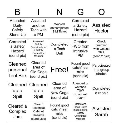 TSW 2024 Bingo Card