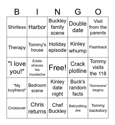 9-1-1 Season 8 Bingo Card