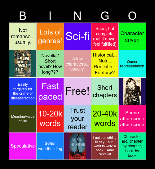 Novella Bingo Card