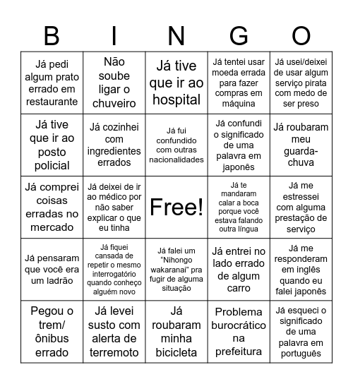 Conexão e Apoio - ABrJ Bingo Card