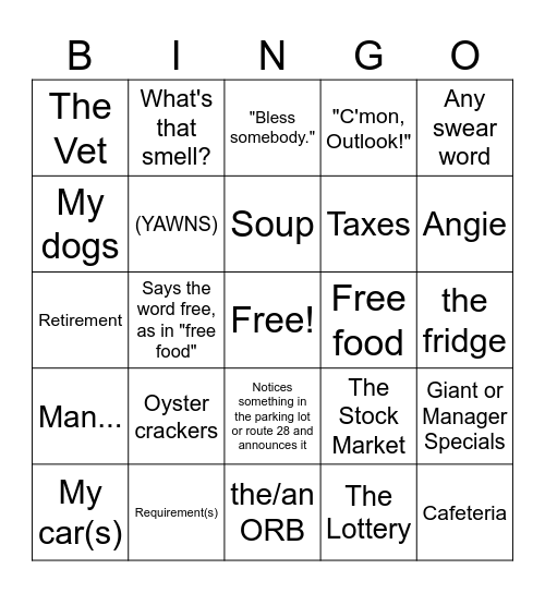 MIKE BINGO Card