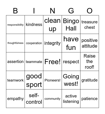 Bingo Fridays Bingo Card