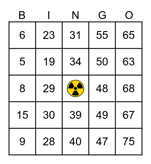 Rad Tech Week Bingo! Bingo Card