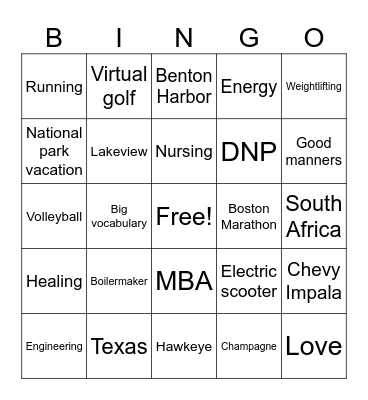 Bingo Card