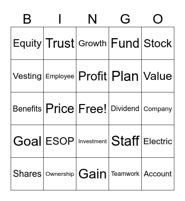 ESOP Bingo Card
