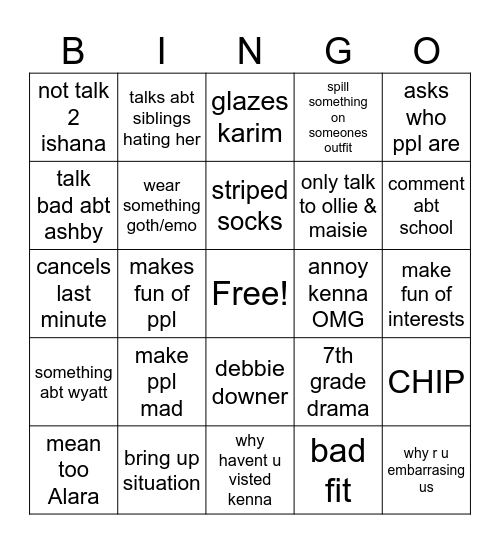 What Leo Will Do Bingo Card