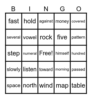 WORDS 351-375 Bingo Card
