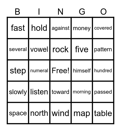 WORDS 351-375 Bingo Card