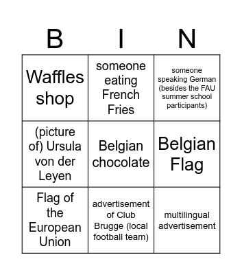 Heike_ LA GYM (English/Theology) Bingo Card