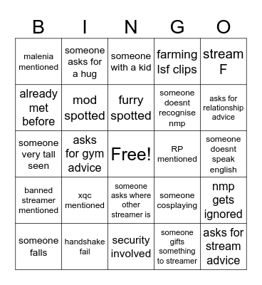 degen chat bingo Card