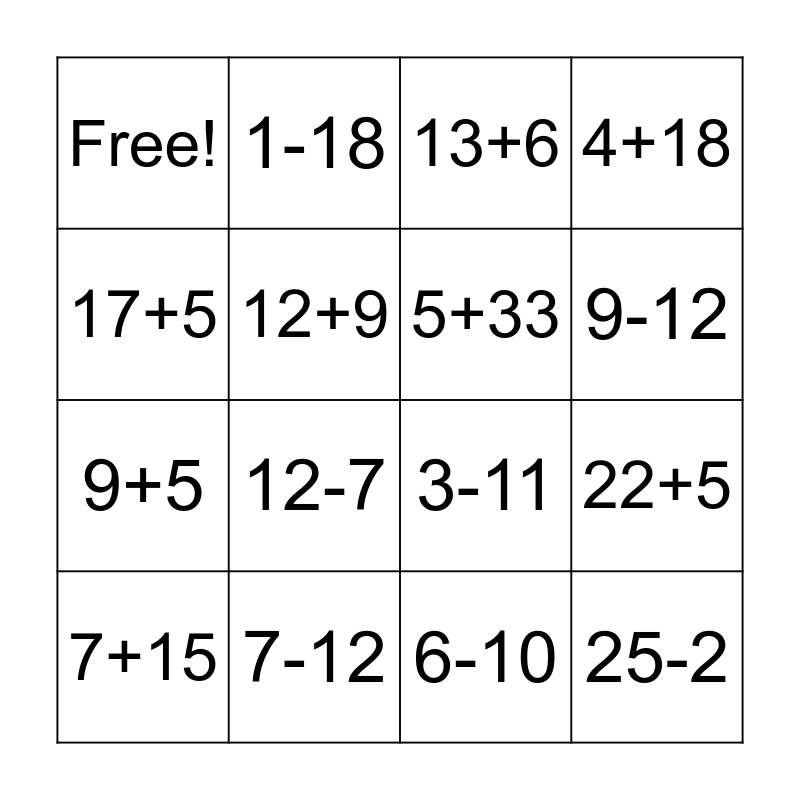 ASAS BINGO Card