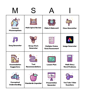 Magic School Bingo! Bingo Card