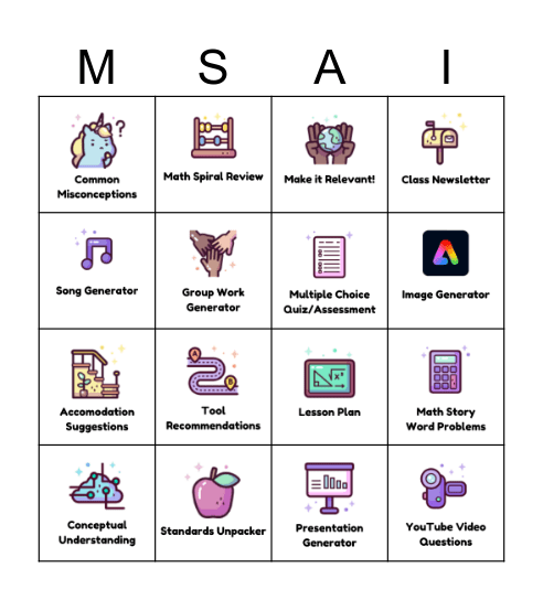 Magic School Bingo! Bingo Card
