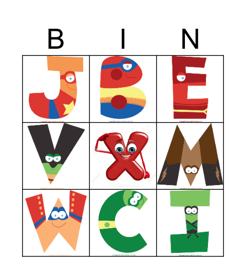 A-Z Bingo Card