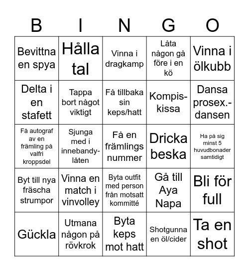 Ohmsits 2024 Bingo Card