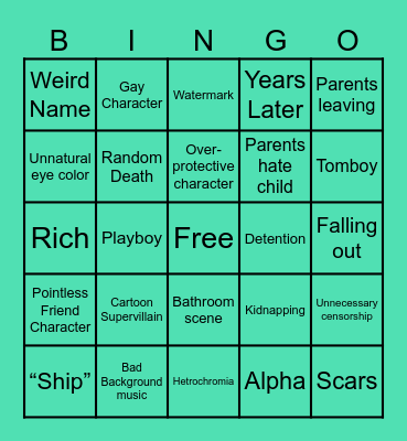 Gacha Life Bingo Card