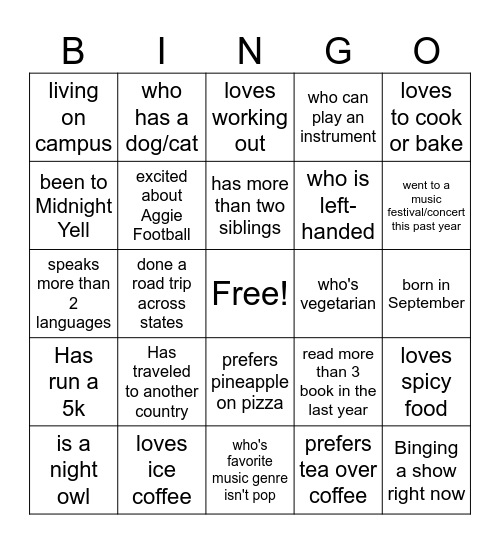 SWElites 2028 Bingo Card