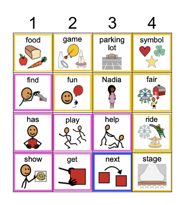 Nadia Finds Her Way Bingo Card