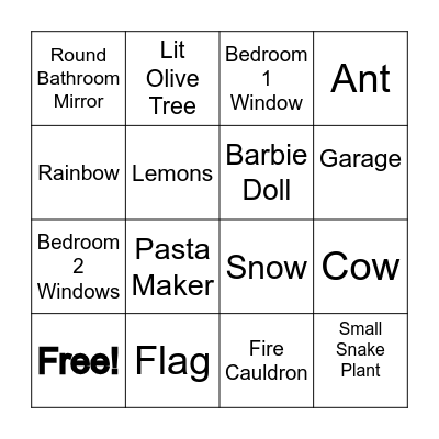 299 Braden Rd Bingo Game Bingo Card