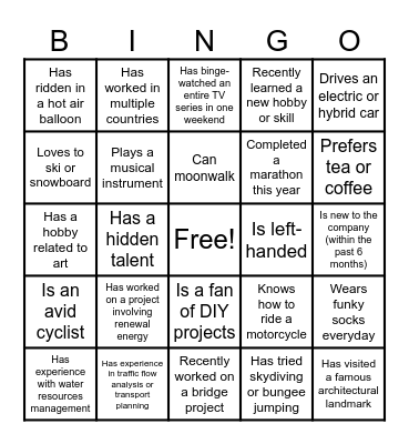 Binnie Bingo Card