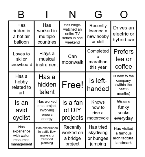 Binnie Bingo Card