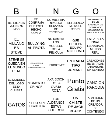 MC MOVIE Bingo Card